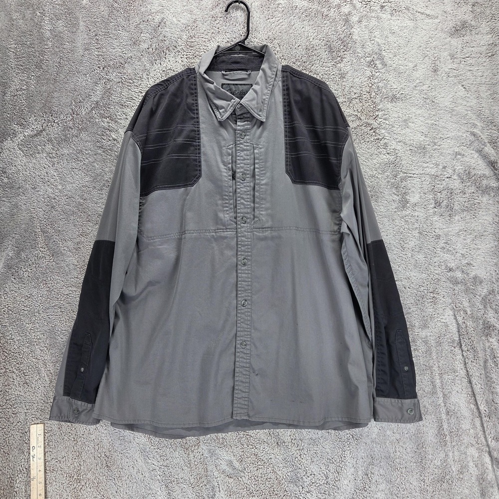 Cabela's Shirt Mens 2XL Hunting Colorblock Long Sleeve Button Paint Splatter
